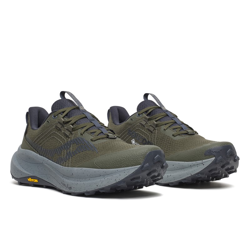 Vodoodporne moške trail superge Saucony Xodus Ultra 4 GTX z blaženjem PWRRUN PB in podplatom Vibram MegaGrip.