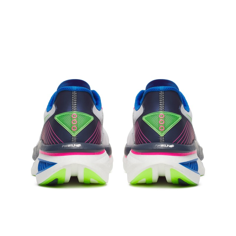 Odkrij moške tekaške superge Saucony Endorphin Azura – ultralahki tekaški copati s PWRRUN PB blaženjem, SPEEDROLL tehnologijo in vrhunskim oprijemom za hitre treninge in vsakodnevni tek.