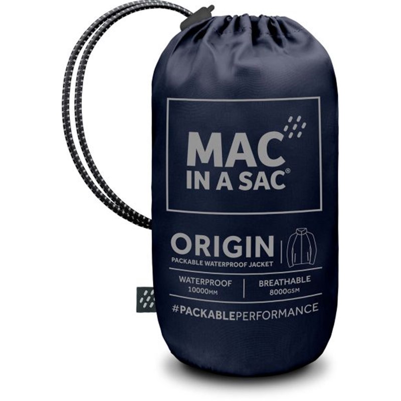 MAC IN A SAC Origin 2 Adult Jacket je lahka, zložljiva nepremočljiva jakna, zasnovana za pohodništvo, potovanja in vsakodnevne aktivnosti v spremenljivem vremenu. Ponuja vodoodpornost 10.000 mm, zračnost 8.000 g/m², popolnoma lepljene šive, nastavljivo kapuco ter zaščito pred vetrom. Zaradi kompaktne zasnove jo lahko hitro zložite v priloženo vrečko in jo imate vedno pri roki. 
