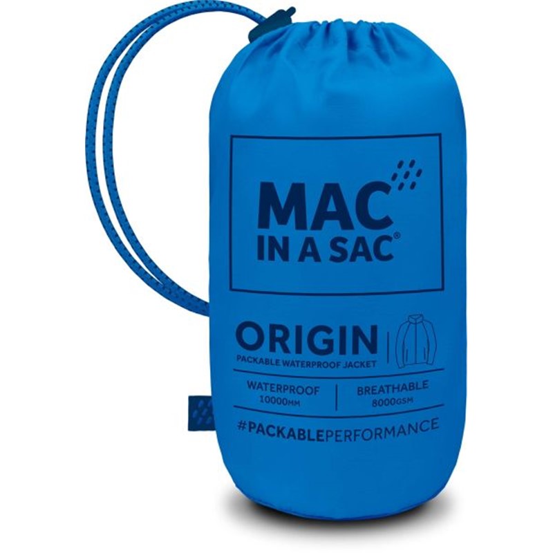 MAC IN A SAC Origin 2 Adult Jacket je lahka, zložljiva nepremočljiva jakna, zasnovana za pohodništvo, potovanja in vsakodnevne aktivnosti v spremenljivem vremenu. Ponuja vodoodpornost 10.000 mm, zračnost 8.000 g/m², popolnoma lepljene šive, nastavljivo kapuco ter zaščito pred vetrom. Zaradi kompaktne zasnove jo lahko hitro zložite v priloženo vrečko in jo imate vedno pri roki. 
