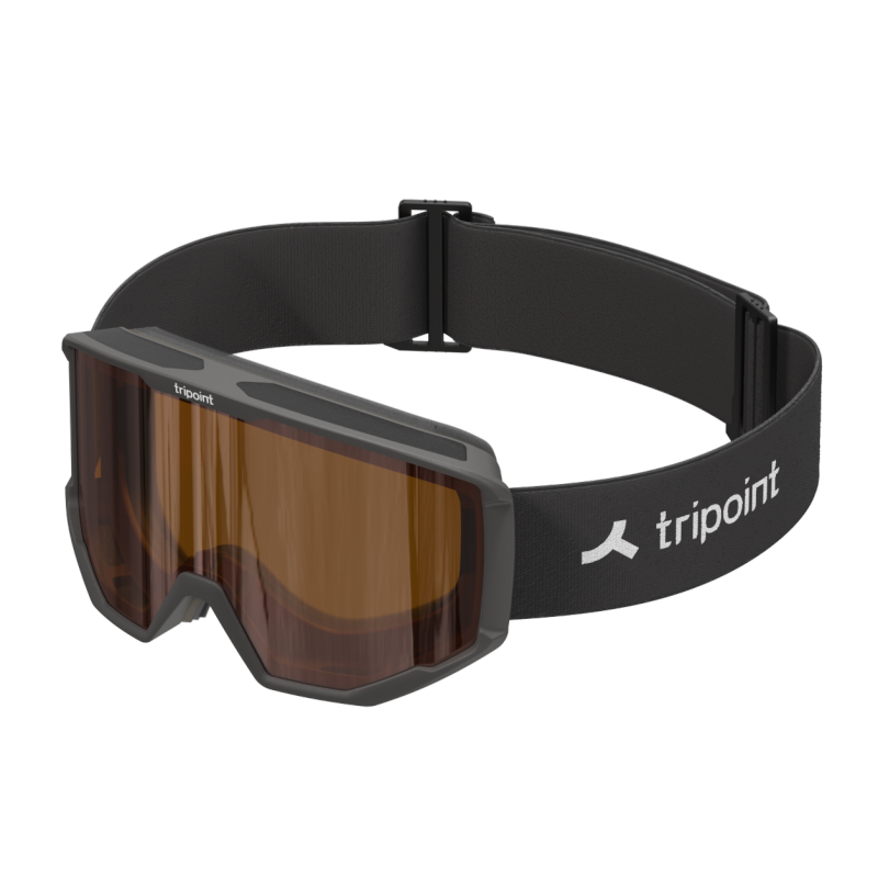 TRIPOINT 106 Frontier ski goggles offer clear visibility, 100% UV protection, and a comfortable fit. Category 2 lens, OTG adjustment, and Scandinavian design for worry-free skiing.