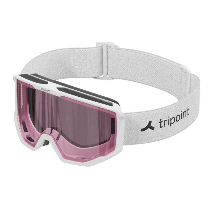 TRIPOINT 106 Frontier ski goggles offer clear visibility, 100% UV protection, and a comfortable fit. Category 2 lens, OTG adjustment, and Scandinavian design for worry-free skiing.