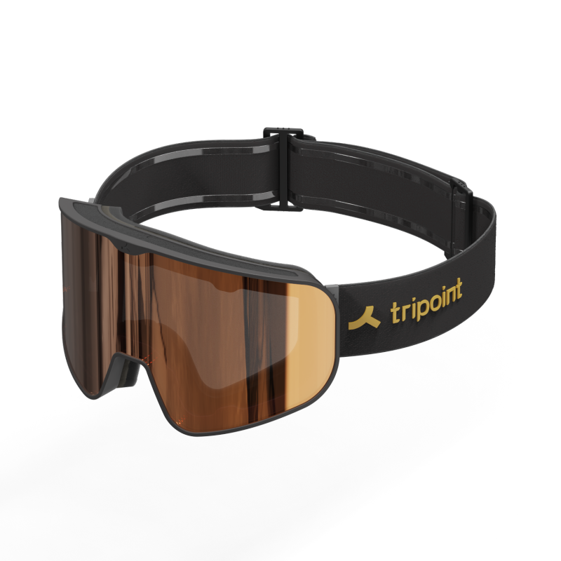 Smučarska očala TRIPOINT 109 Tumba Peak, par velikih smučarskih očal, zasnovanih za široko vidno polje na smučišču. Prezračen okvir zagotavlja optimalen pretok zraka, dopolnjuje pa ga troslojna penasta konstrukcija za udobno prileganje obrazu.