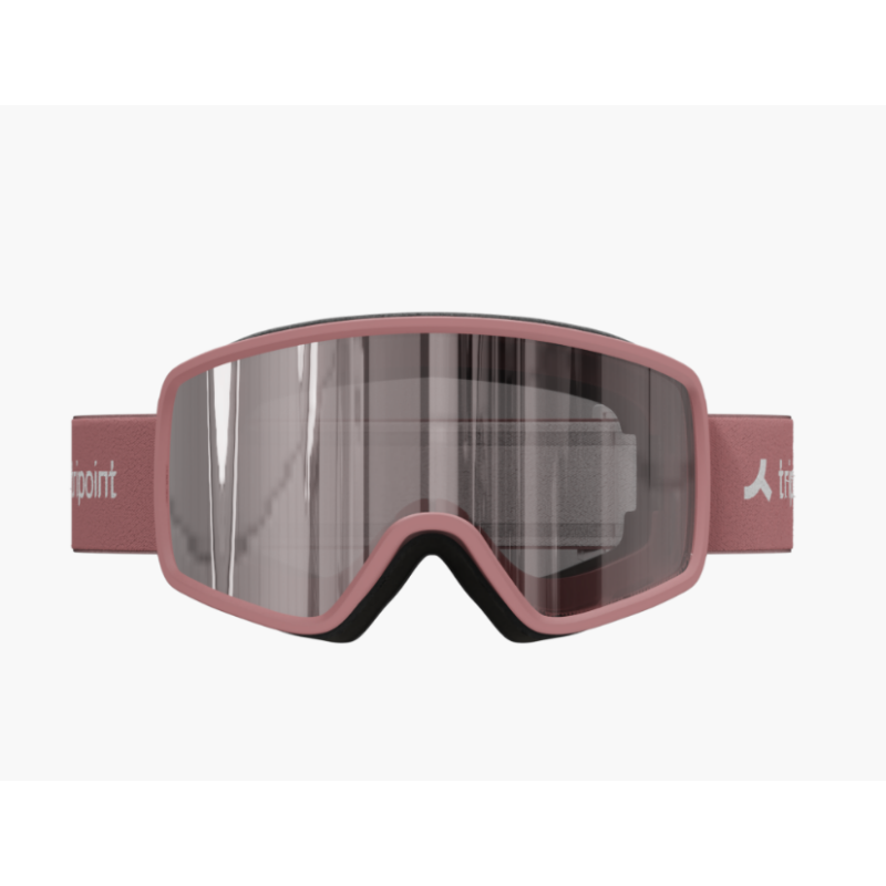 TRIPOINT 113 Mount Roraima SMALL ski goggles in pink offer a wide field of view, anti-fog double lens, and 100% UV protection. Smaller size, OTG adjustment, and interchangeable lens for comfortable skiing in all conditions.