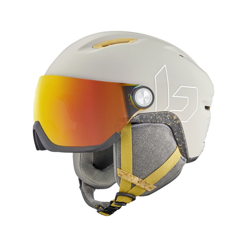 Smučarska čelada ATMOS zdaj vključuje fotokromatski vizir iz 100 % recikliranega materiala in je prva Bolléjeva vizirna čelada z ekološko zasnovo. Namenjena je strastnim smučarjem, ki želijo prispevati k varovanju okolja