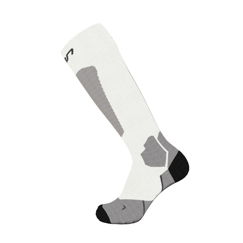 ELAN ALL MOUNTAIN ADVANCE ski socks in white are designed for ultimate comfort and warmth. Merino wool provides exceptional thermal insulation, while targeted padding offers additional protection where it's most needed.
