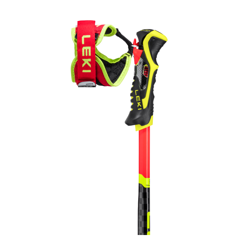 Smučarske palice LEKI WCR TBS SL 3D z aluminijem HTS 6.5, aerodinamično Airfoil obliko in Trigger 3D sistemom zagotavljajo maksimalno kontrolo, hitrost in udobje pri slalomu.