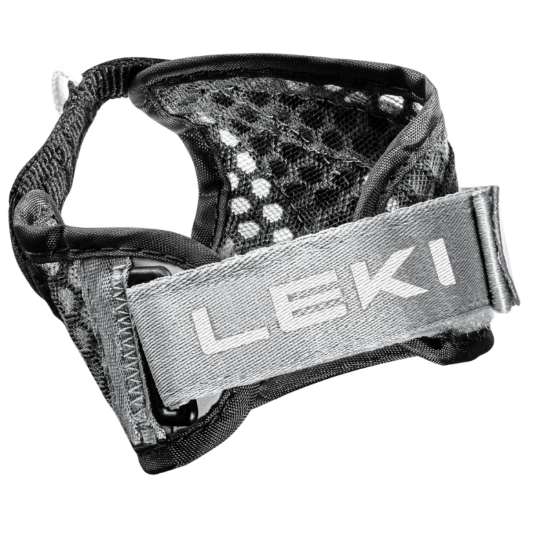 Nastavljivi smučarski paščki LEKI Trigger Frame Strap Mesh z elastičnim oprijemom in Trigger tehnologijo za varno in udobno uporabo palic. Odlični za alpsko smučanje – AS Sport Outlet.