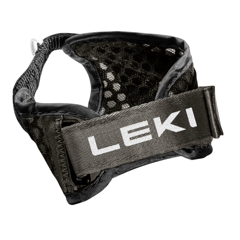 Nastavljivi smučarski paščki LEKI Trigger Frame Strap Mesh z elastičnim oprijemom in Trigger tehnologijo za varno in udobno uporabo palic. Odlični za alpsko smučanje – AS Sport Outlet.