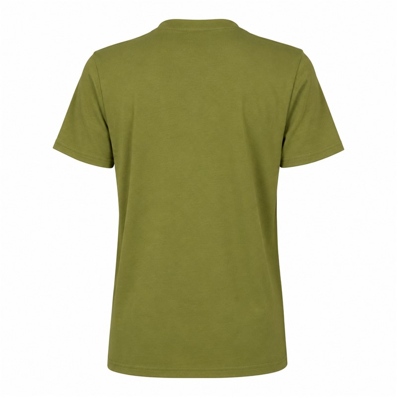 Moška majica s kratkimi rokavi ELAN LOGO OLIVE iz organskega bombaža z značilnim logotipom Elan.
