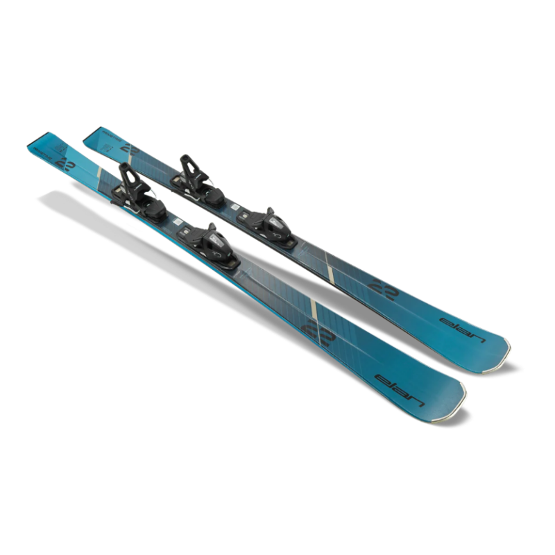 Ugodne testne smuči Elan Primetime 22 Blue SX 25/26 z vezmi EL 10.0. Odlične carving smuči za srednje izkušene. Hitra dostava – AS Sport Outlet.