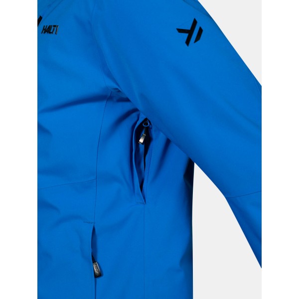 Tehnično napredna moška smučarska jakna Halti Vertica – vodoodporna, zračna in topla jakna z izolacijo Primaloft® in materialom DrymaxX®. Idealna za dinamično smučanje v vseh pogojih.