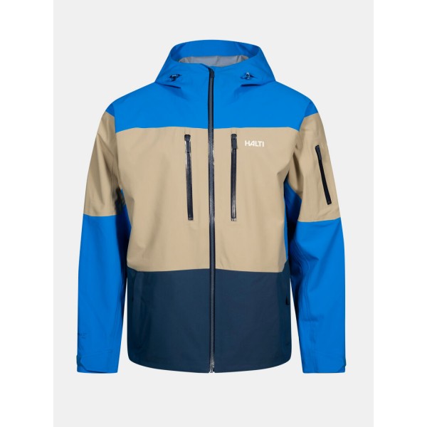 Halti Rizle 3L unisex smučarska jakna – 3-slojni DrymaxX® Nano material, vodoodpornost 25.000 mm, Primaloft® Thermo Fleece paneli in PFC-free obdelava. Tehnično vrhunska jakna za zahtevne smučarje.