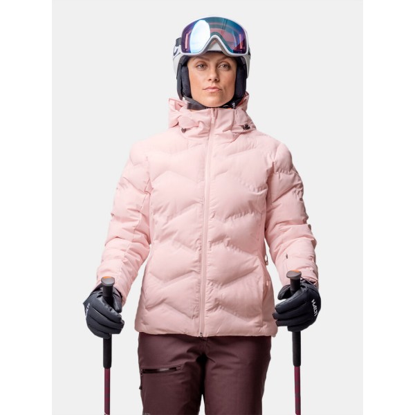 Topla in elegantna ženska smučarska puhovka Halti Nordic Black – brezšivna Microtherm® Arcty izolacija, vodoodporen material X-Welded in okolju prijazna izdelava. Idealna za hladne zimske dni in aktivno smučanje.