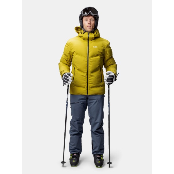 Topla in vodoodporna moška smučarska puhovka Halti Nordic – brezšivna Microtherm® Arcty izolacija, reciklirani materiali in elegantna zasnova. Idealna za mrzle zimske razmere in smučanje v vseh pogojih.