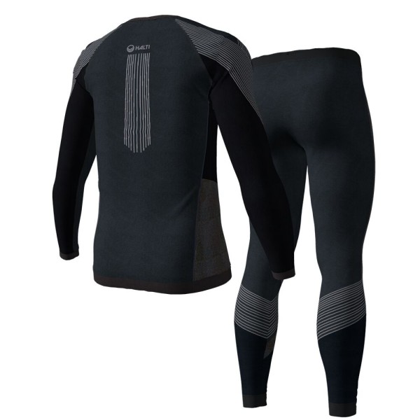 Moško smučarsko perilo HALTI ATOM M SEAMLESS SET BLACK