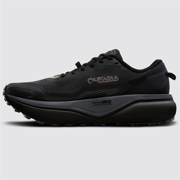 Vodoodporne moške trail superge Brooks Cascadia 20 GTX z blaženjem DNA FLASH v2, tehnologijo TrailAdapt in podplatom Vibram Megagrip za tehnične poti ter mokre razmere.