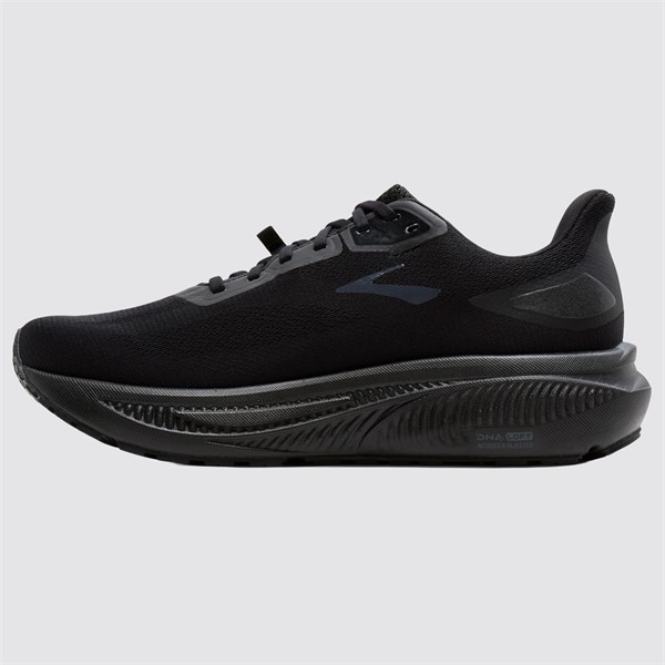 Vodoodporne moške cestne tekaške superge Brooks Ghost 18 GTX z membrano GORE‑TEX Invisible Fit, mehkim blaženjem DNA LOFT v3 in podplatom RoadTack za tek v dežju.