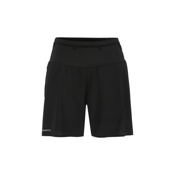 Profesionalne ženske trail kratke hlače CRAFT 2v1 za tek na dolge razdalje. Lahke, zračne in z žepi za gele. Na voljo v AS Sport Outlet.