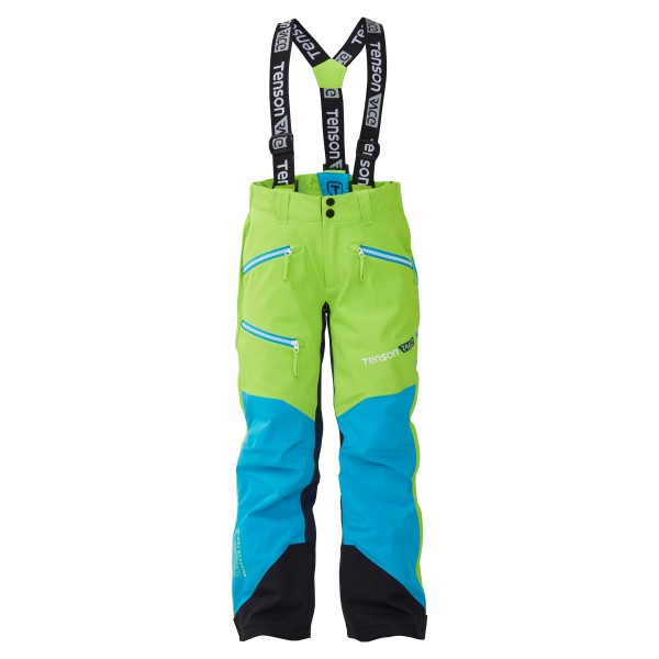 The TENSON RACE children's ski pants in turquoise green with blue details combine top functionality and an elegant look. Made from high-quality materials, they are extremely durable and elastic.