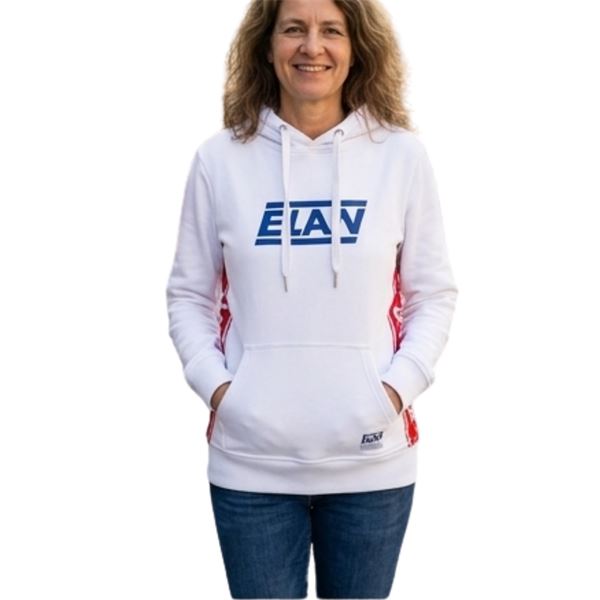 Ženski pulover ELAN RETRO HOODIE WHITE