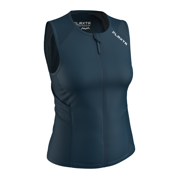 Ženska zaščita za hrbet FLAXTA Behold 2 zagotavlja popolno varnost, zračnost in gibljivost z napredno tehnologijo AVA. Certificirano po EN1621-2.