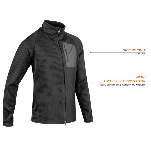 Odkrij popolno kombinacijo toplote, udobja in varnosti z moškim midlayerjem KOMPERDELL Full Zip. Z vgrajenim CrossFlex ščitnikom za hrbet, 4-smerno raztegljivim flisom in popolnim prileganjem je idealen za smučanje, bordanje in vse zimske aktivnosti. 