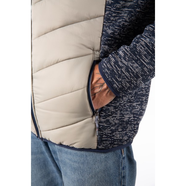 Topla moška hibridna jakna AULP Vikam z urbano zasnovo in kapuco. Idealna za smučanje, pohodništvo in vsakodnevno nošenje. AS Sport Outlet.