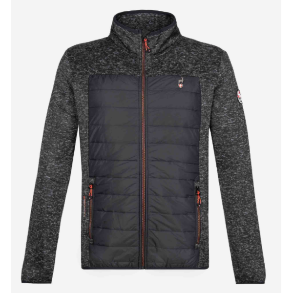 Moška prešita jopica AULP STOMY HYBRIDE v antracitni barvi je izdelana iz vrhunske pletenine z vložki, ki nudijo edinstveno teksturo in mehak občutek. Prešita plast doda toplote, pri tem pa ohranja lahkost.