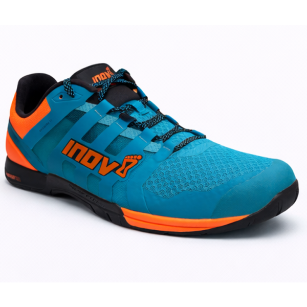 Moške fitness superge INOV8 F-LITE 250 KNIT za CrossFit, dvigovanje uteži in funkcionalni trening. Le 250 g, 3 mm drop, stabilen oprijem in zračen knit zgornji del za maksimalno zmogljivost.