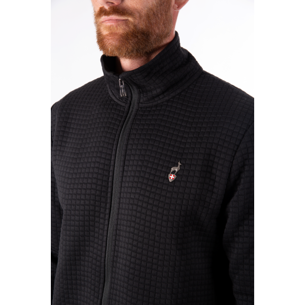Moški midlayer AULP CRUIZ BLACK zagotavlja popolno toploto, izjemno svobodo gibanja in zračno jacquard pletivo. Odličen kot srednji sloj za smučanje ali outdoor aktivnosti. Odkrij udobje in performance v AS Sport Outlet.