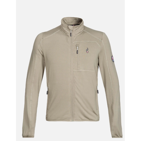 Lahek moški midlayer AULP Tobey Light v kaki barvi nudi toploto, zračnost in udobje za pohodništvo, šport in prosti čas. Odlična izbira za vse sezone.