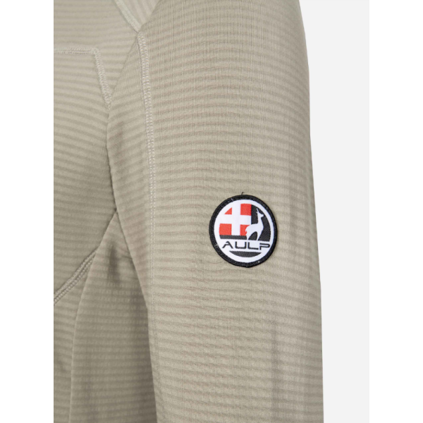 Lahek moški midlayer AULP Tobey Light v kaki barvi nudi toploto, zračnost in udobje za pohodništvo, šport in prosti čas. Odlična izbira za vse sezone.
