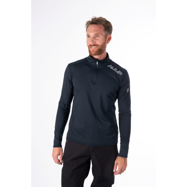 AULP COREY BLACK moški tehnični puli – izjemna toplota, elastičnost in udobje za smučanje in outdoor aktivnosti. Naroči zdaj v AS Sport Outlet!