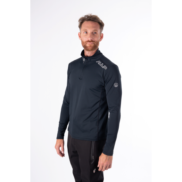 AULP COREY BLACK moški tehnični puli – izjemna toplota, elastičnost in udobje za smučanje in outdoor aktivnosti. Naroči zdaj v AS Sport Outlet!