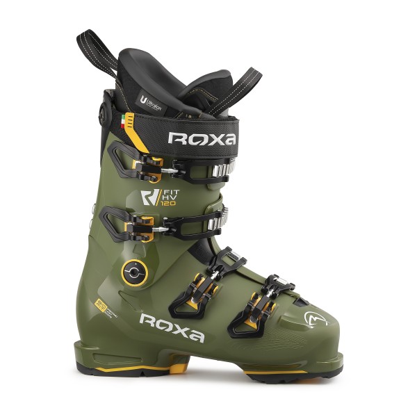 Odkrij moške smučarske čevlje ROXA R/FIT HV 120 – visoka zmogljivost, popolno prileganje in udobje za širše stopalo. Flex 120, BioFit kopito in 4D toplotno oblikovljiv notranji čevelj.