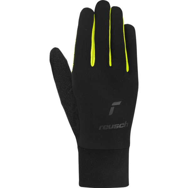 Tightly fitting gloves made from extra breathable fleece with excellent moisture wicking, a palm with silicone printing for the best grip, and a special application on the tips of the thumb and index finger that allows the use of mobile devices.
