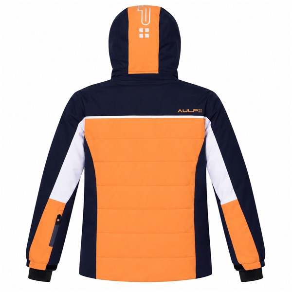 Discover kids' ski jacket AULP Chaka SUN RAY – extremely light, breathable, and waterproof (10K/10K). With lycra sleeves, thumb holes, and a detachable hood, it offers full protection and freedom of movement on the snow. Ideal choice for active toddlers!