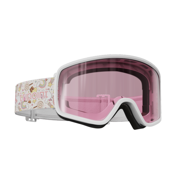 Otroška smučarska očala TRIPOINT 113 z dvojno anti-fog lečo, 3-slojno peno in silikonskim trakom za varen oprijem. Jasna vidljivost in udobje za male smučarje – AS Sport Outlet.