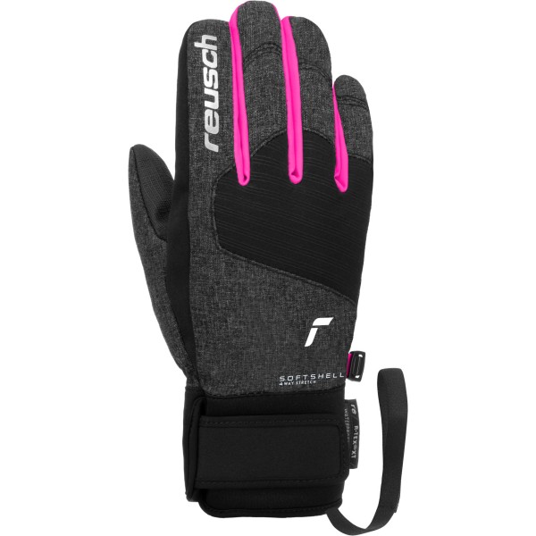 Children's Ski Gloves REUSCH SIMON R-TEX® XT JR. BK MEL/BK/PINK