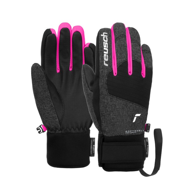 Children's Ski Gloves REUSCH SIMON R-TEX® XT JR. BK MEL/BK/PINK