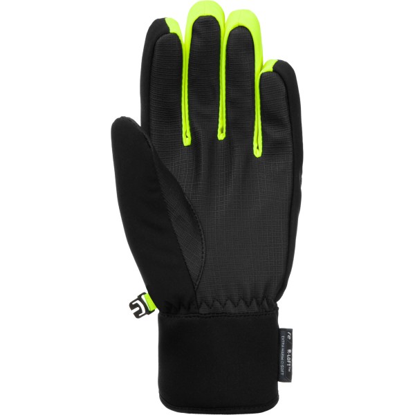 The Reusch Simon R-Tex® XT Jr. children's ski gloves in a vibrant design are extremely warm, waterproof, and breathable. The soft softshell upper makes the gloves comfortable and lightweight.