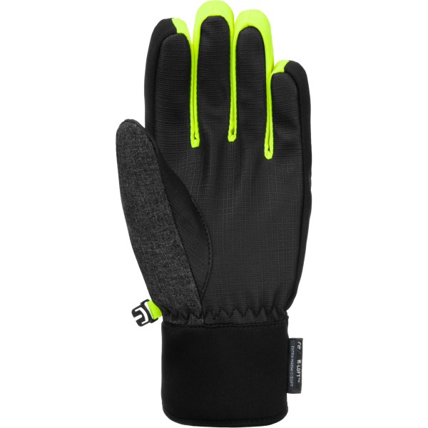 The Reusch Simon R-Tex® XT Jr. children's ski gloves in a vibrant design are extremely warm, waterproof, and breathable. The soft softshell upper makes the gloves comfortable and lightweight.