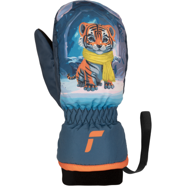 Prikupne otroške smučarske rokavice Reusch Scottie Mitten s tigrom. Tople, vodoodbojne in udobne palčnike za brezskrbno igro na snegu. AS Sport Outlet.