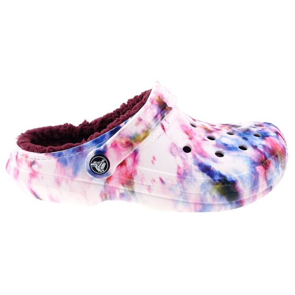 Crocs Classic Lined Tie Dye Clog 206341 so udobni in topli natikači z mehko notranjo podlogo, ki zagotavlja prijeten občutek v hladnejših dneh. Ikoničen tie-dye dizajn poskrbi za igriv in unikaten videz, Croslite™ material pa nudi lahkotnost, mehko blaženje in enostavno vsakodnevno nošenje doma ali na prostem.
