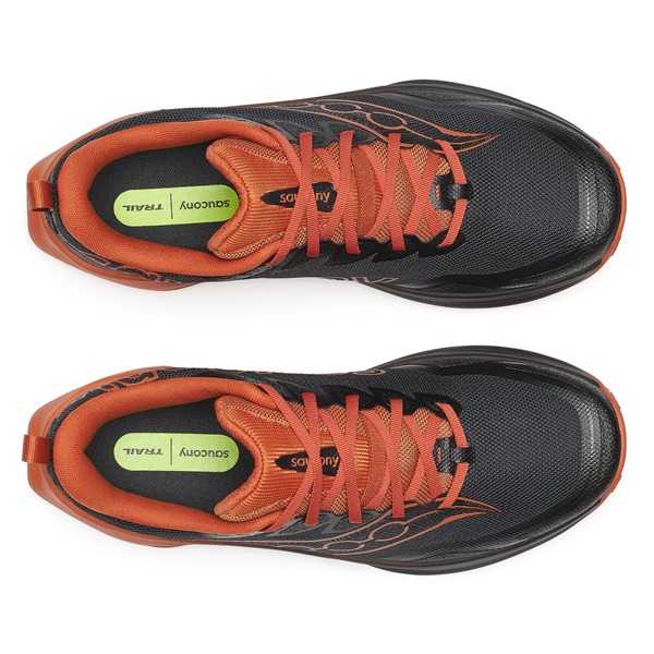 Moške trail superge Saucony Peregrine 16 z blaženjem PWRRUN, podplatom Vibram MegaGrip in 4 mm čepi za zanesljiv tek po zahtevnih poteh.
