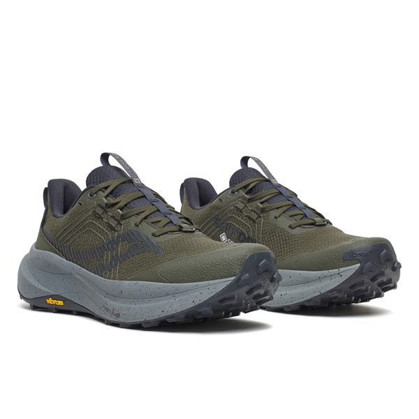 Vodoodporne moške trail superge Saucony Xodus Ultra 4 GTX z blaženjem PWRRUN PB in podplatom Vibram MegaGrip.
