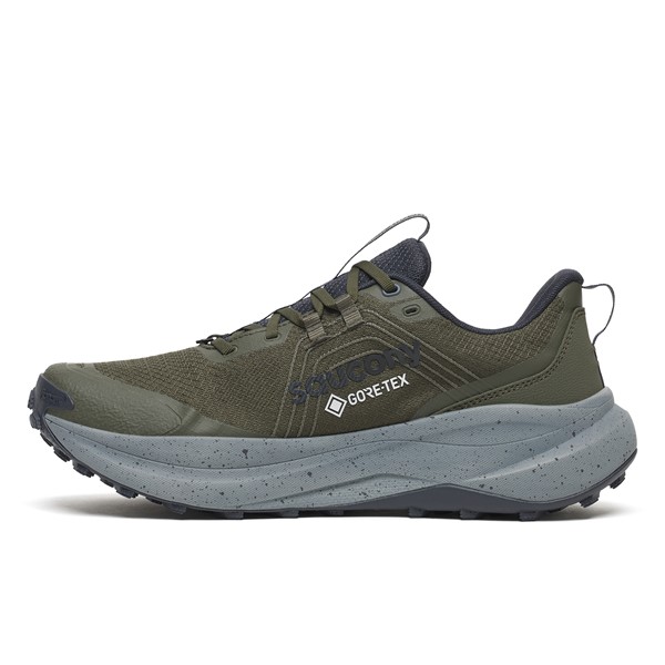 Vodoodporne moške trail superge Saucony Xodus Ultra 4 GTX z blaženjem PWRRUN PB in podplatom Vibram MegaGrip.