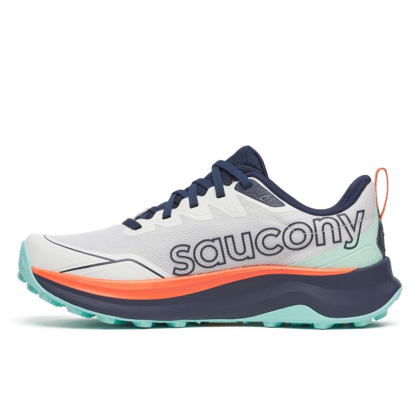 Osvoji vsak teren z ženskimi trail supergami Saucony Peregrine 16. VIBRAM oprijem, PWRRUN blaženje in lahka konstrukcija za stabilen, udoben in hiter tek po brezpotjih.