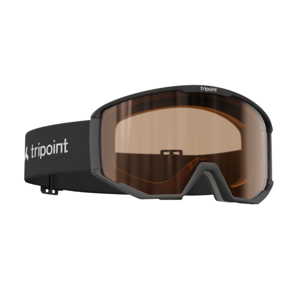 TRIPOINT 106 Frontier ski goggles offer clear visibility, 100% UV protection, and a comfortable fit. Category 2 lens, OTG adjustment, and Scandinavian design for worry-free skiing.
